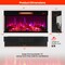 Black 36 Inch 3-Sided 1500W Electric Fireplace with 7-Color Flame and Remote Control